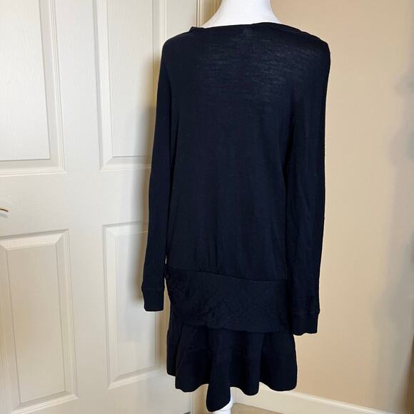 Vanessa Bruno 100% Wool Dress Black Long Sleeve VTG GUC Size Small / Size 1 - Picture 4 of 9